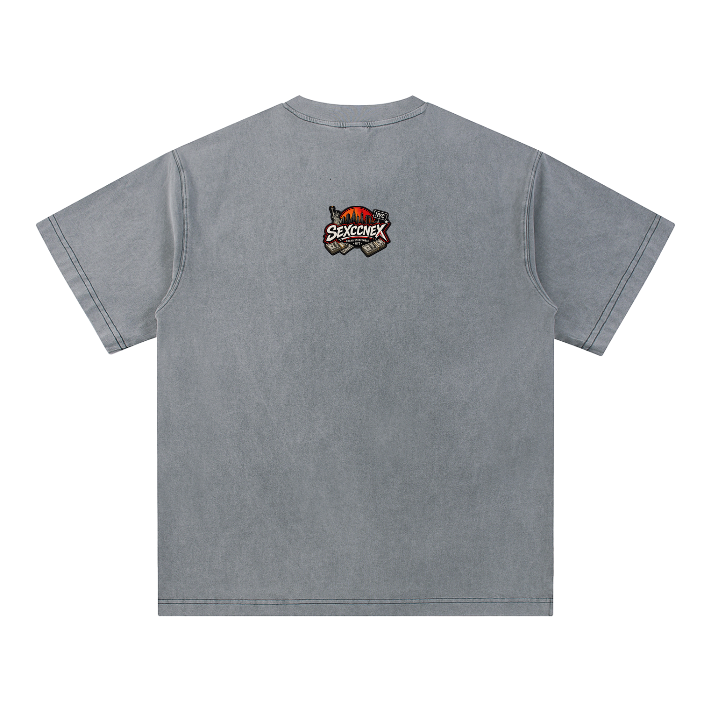 Snow Washed V-Neck Cotton T-Shirt (Colorways)