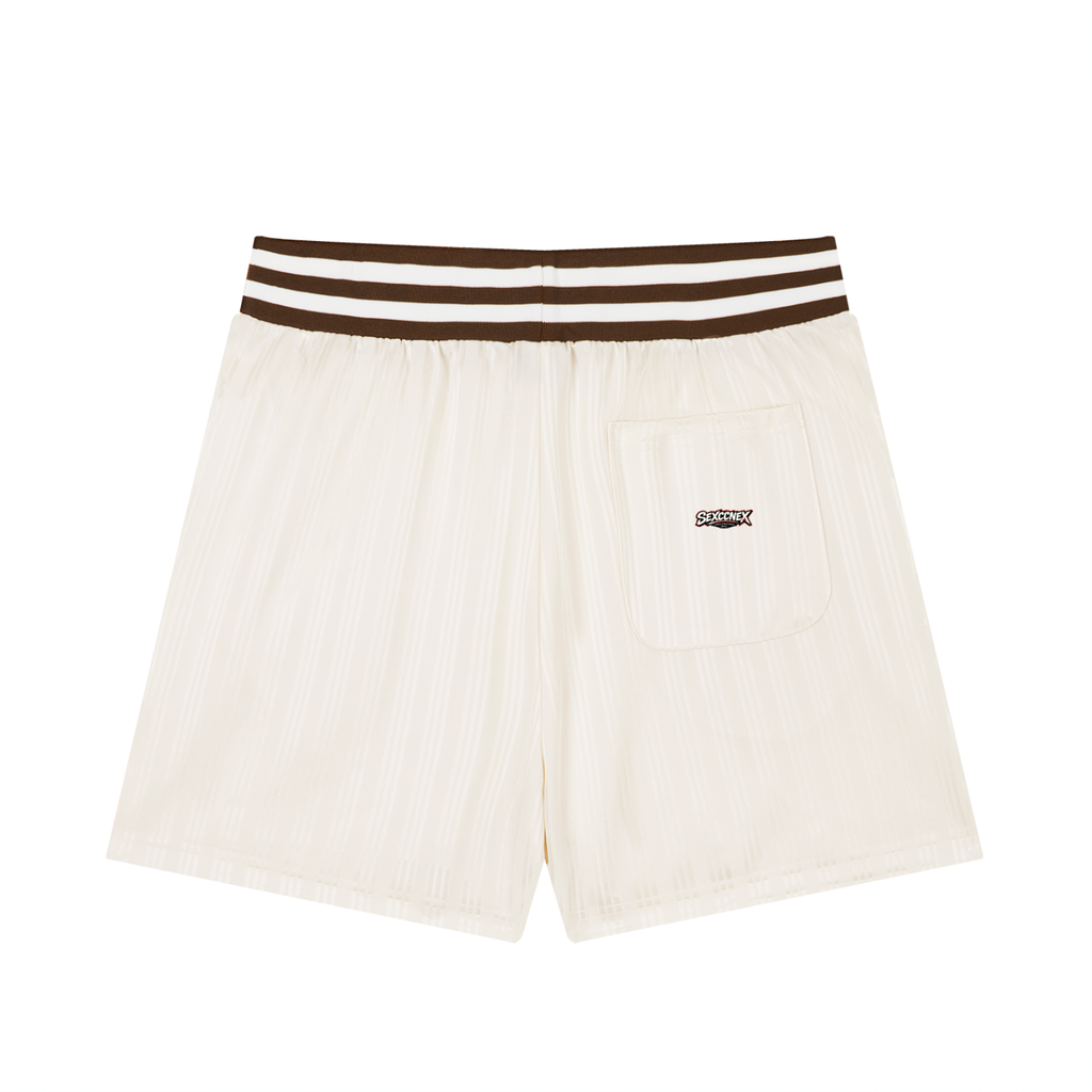 Unisex Striped Drawstring Shorts