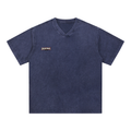Snow Washed V-Neck Cotton T-Shirt (Colorways)
