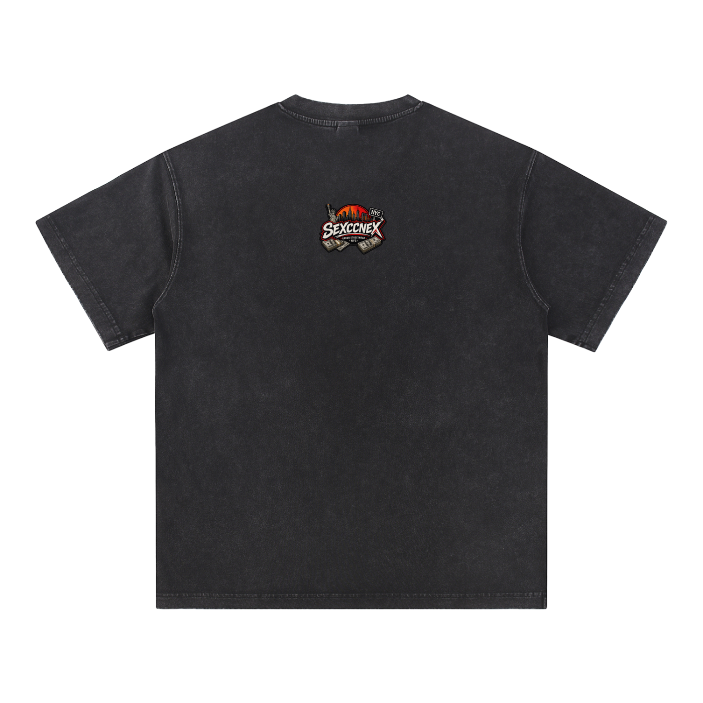 Snow Washed V-Neck Cotton T-Shirt (Colorways)