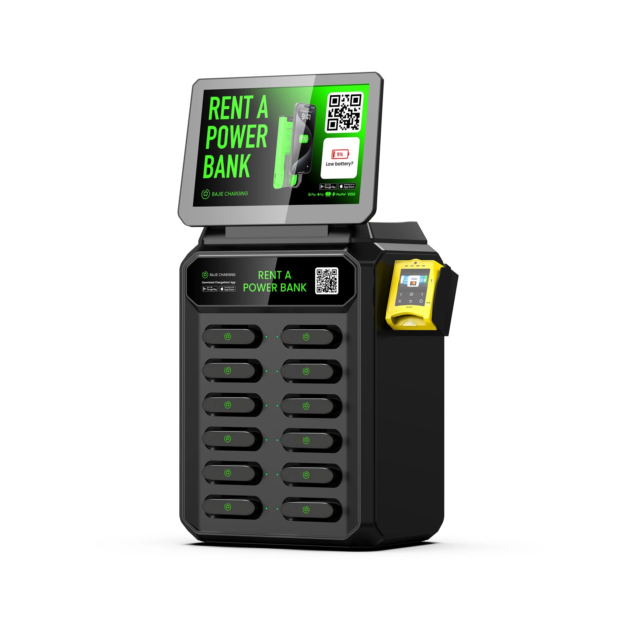 New Trending 12 Slots Mobile Phone Fast Charging Stations 6000 MAH Power Bank Vending Machines Sharing Powerbank Rental Kiosk