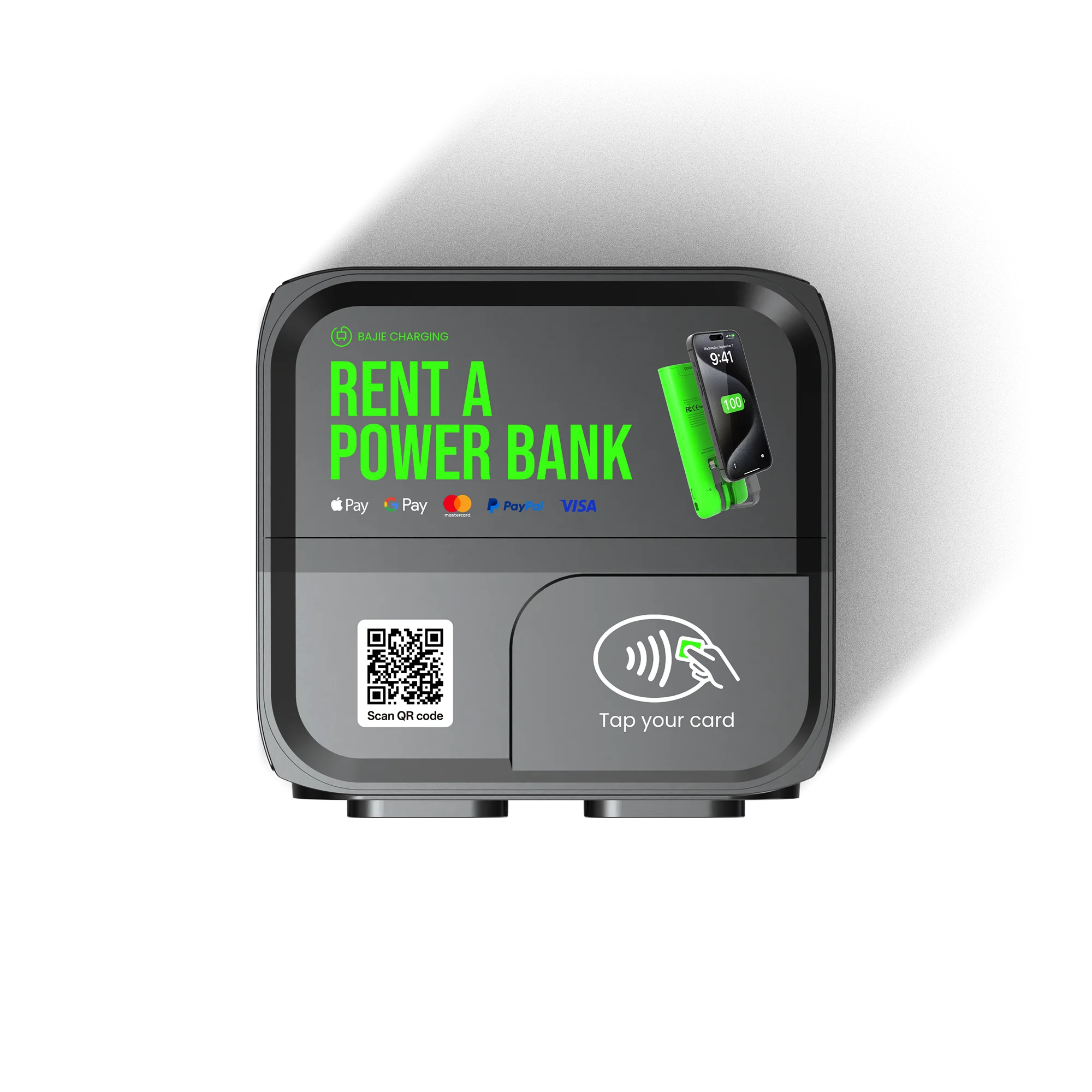 2025 Now Product 6000mah Power Bank Vending Machines Classic Stacking Mobile Phone Charging Rental Station with Embedded M2 Pos