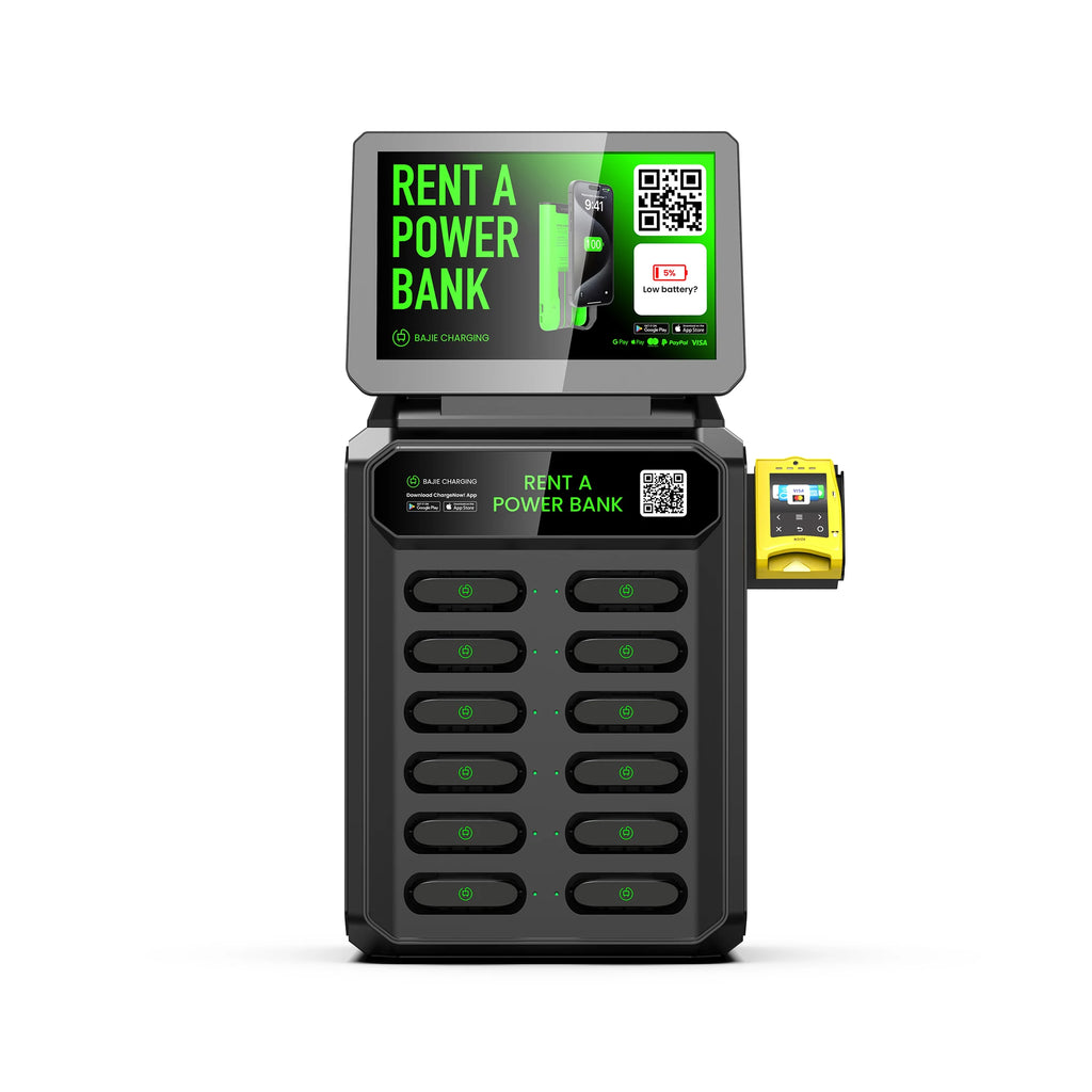New Trending 12 Slots Mobile Phone Fast Charging Stations 6000 MAH Power Bank Vending Machines Sharing Powerbank Rental Kiosk