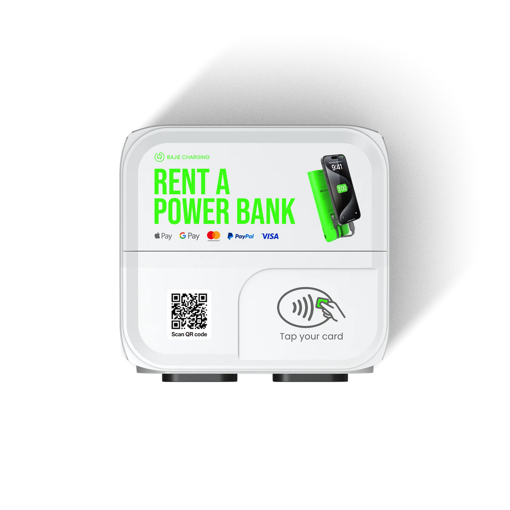 2025 Now Product 6000mah Power Bank Vending Machines Classic Stacking Mobile Phone Charging Rental Station with Embedded M2 Pos