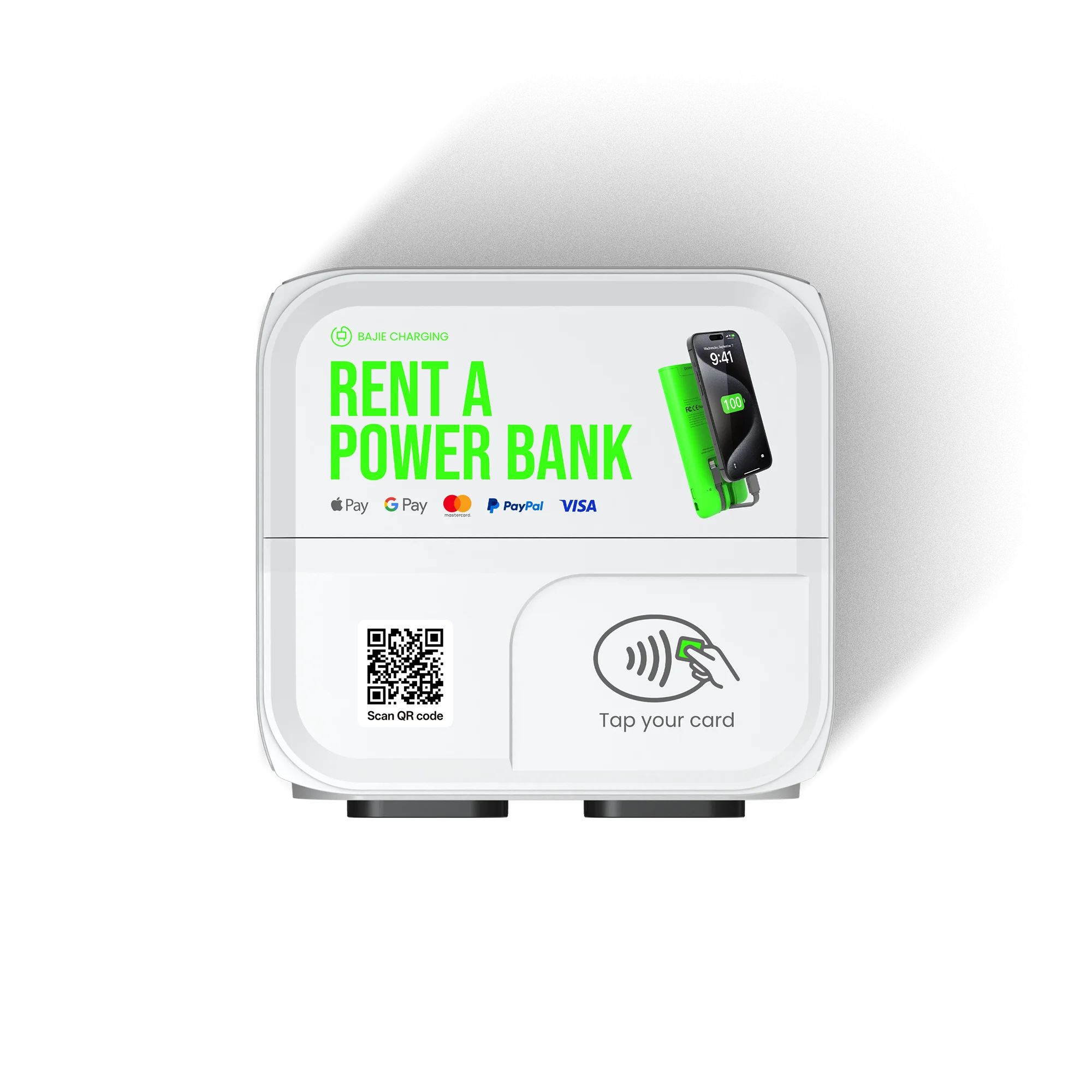 2025 Now Product 6000mah Power Bank Vending Machines Classic Stacking Mobile Phone Charging Rental Station with Embedded M2 Pos