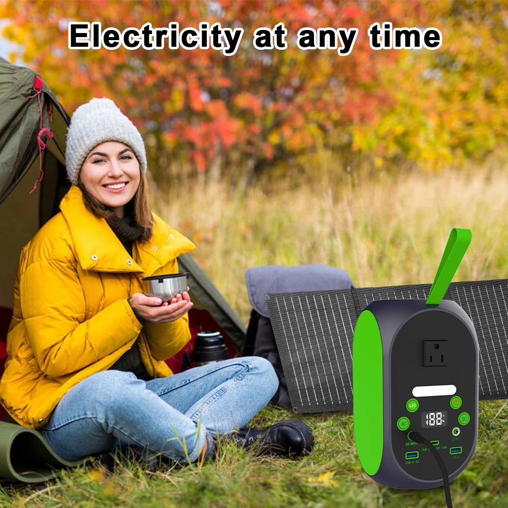 Free Shipping USA AC Outlet 120W Peak Power Bank Power Station for Home Backup Outdoor Emergency RV Van Hunting