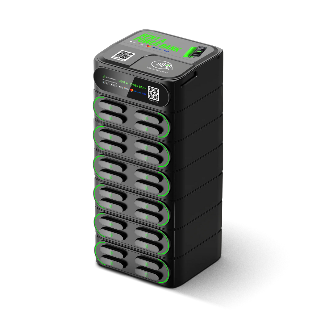 2025 Now Product 6000mah Power Bank Vending Machines Classic Stacking Mobile Phone Charging Rental Station with Embedded M2 Pos