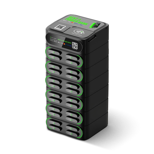 2025 Now Product 6000mah Power Bank Vending Machines Classic Stacking Mobile Phone Charging Rental Station with Embedded M2 Pos