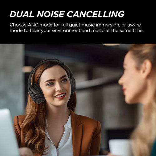 Gaming ANC Headphones Bluetooth Wireless Headphones with ANC Mode and Transparency Mode