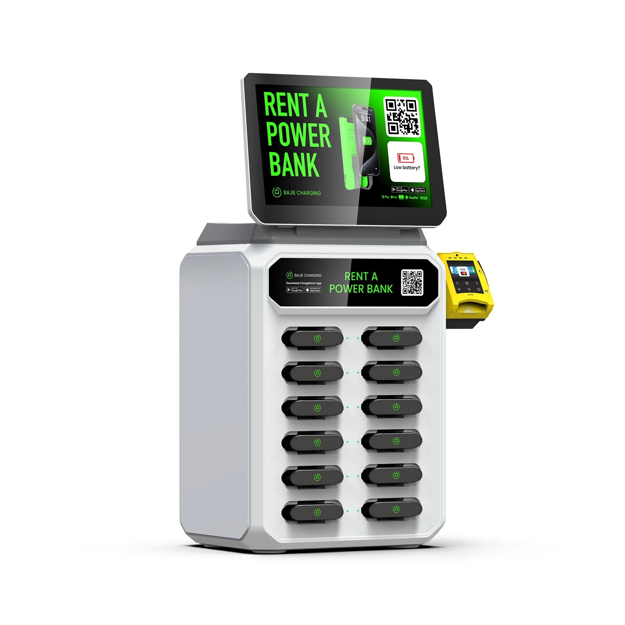 New Trending 12 Slots Mobile Phone Fast Charging Stations 6000 MAH Power Bank Vending Machines Sharing Powerbank Rental Kiosk
