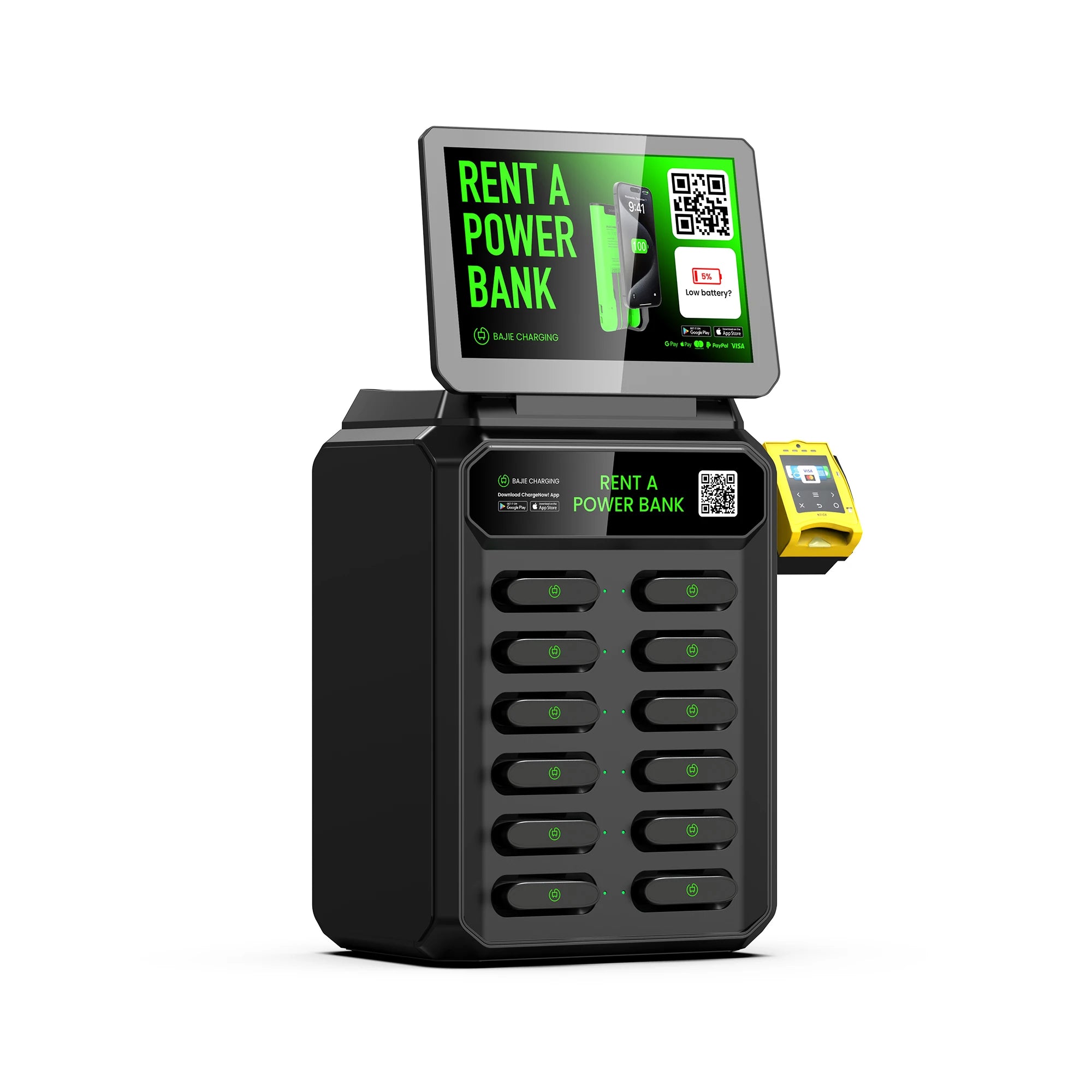 New Trending 12 Slots Mobile Phone Fast Charging Stations 6000 MAH Power Bank Vending Machines Sharing Powerbank Rental Kiosk
