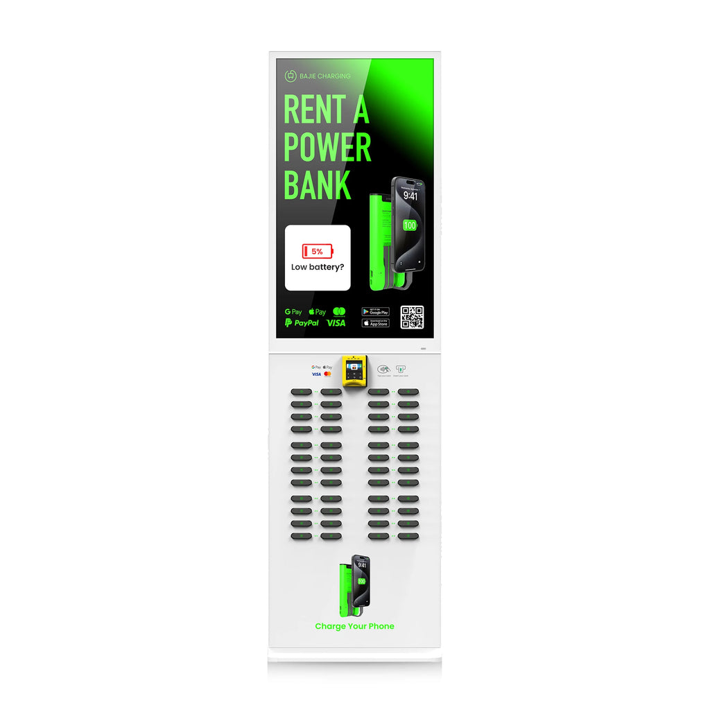 Self-Service Portable Power Bank Rental 48-Slot POS Charging System for Outdoor Use High Capacity Mah Power Bank