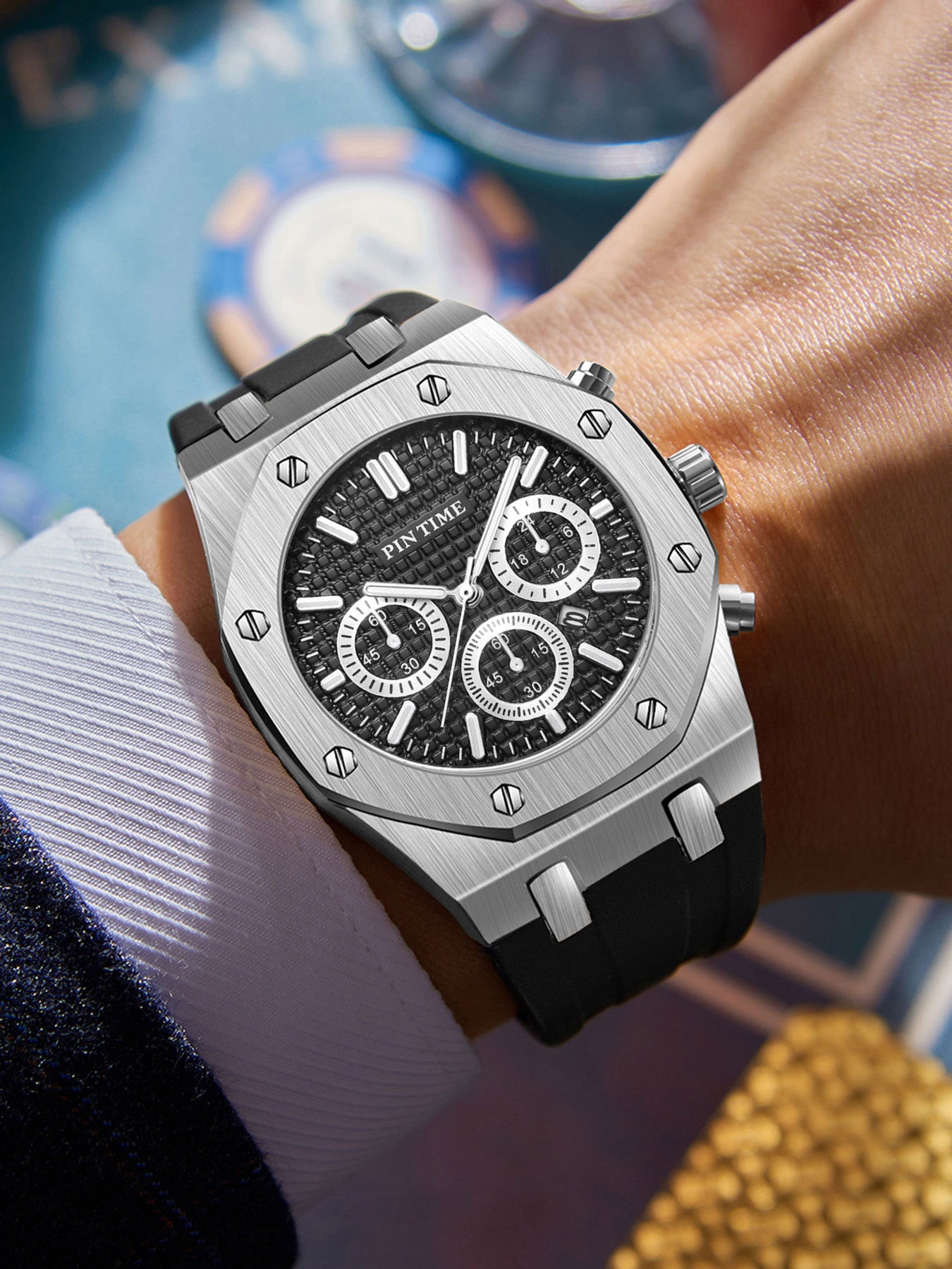Dropshipping Foreign Trade Watches, Men's Watches, Multi-Functional Sports Waterproof Men's Fashionable Casual Watches