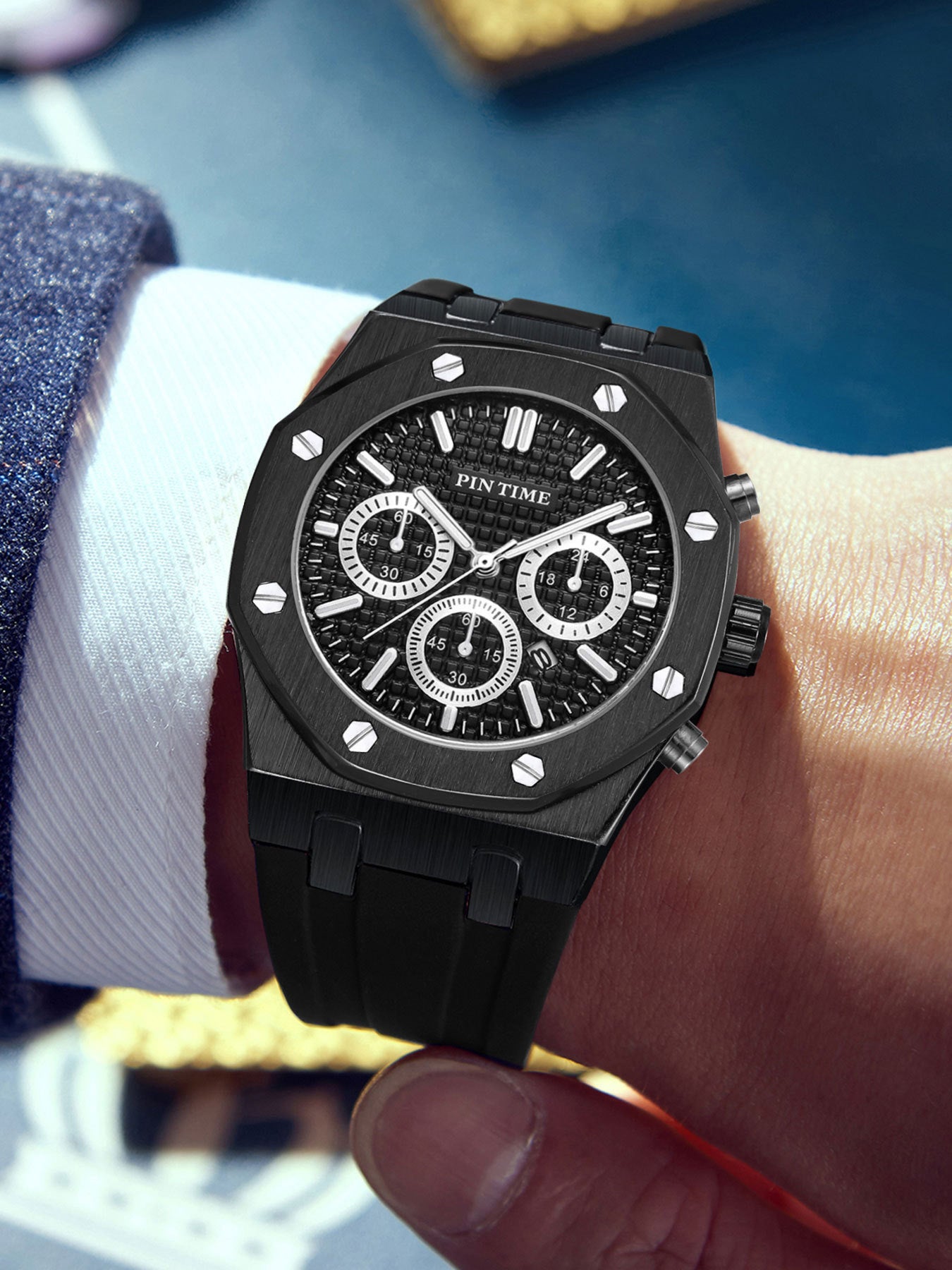 Dropshipping Foreign Trade Watches, Men's Watches, Multi-Functional Sports Waterproof Men's Fashionable Casual Watches