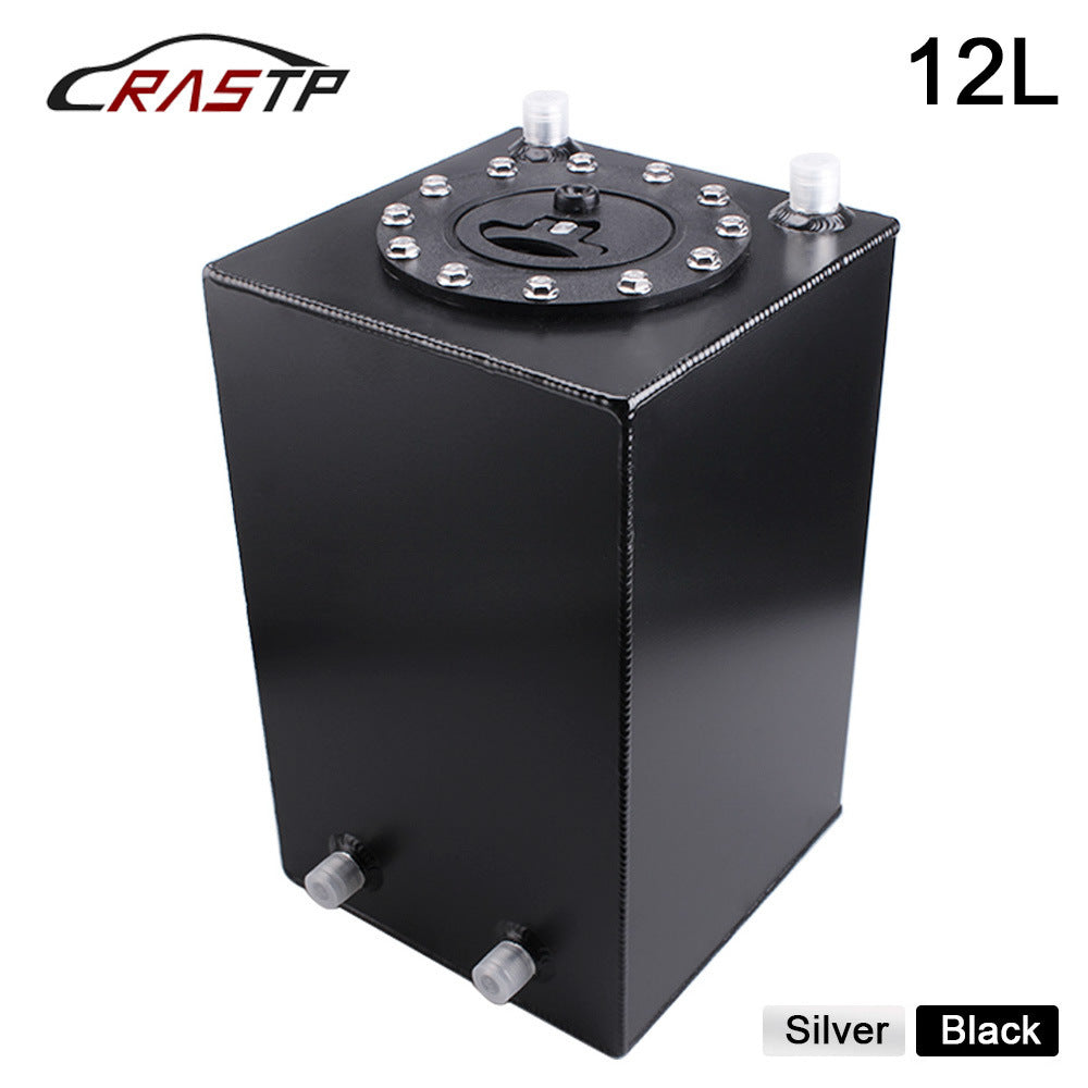 12L3 Three Gallon Secondary Fuel Tank Aluminum Alloy Buffer Tank Mirror Polished Plastic Cover Rectangular Neutral Fuel Tank