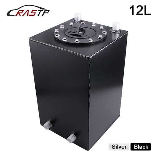12L3 Three Gallon Secondary Fuel Tank Aluminum Alloy Buffer Tank Mirror Polished Plastic Cover Rectangular Neutral Fuel Tank