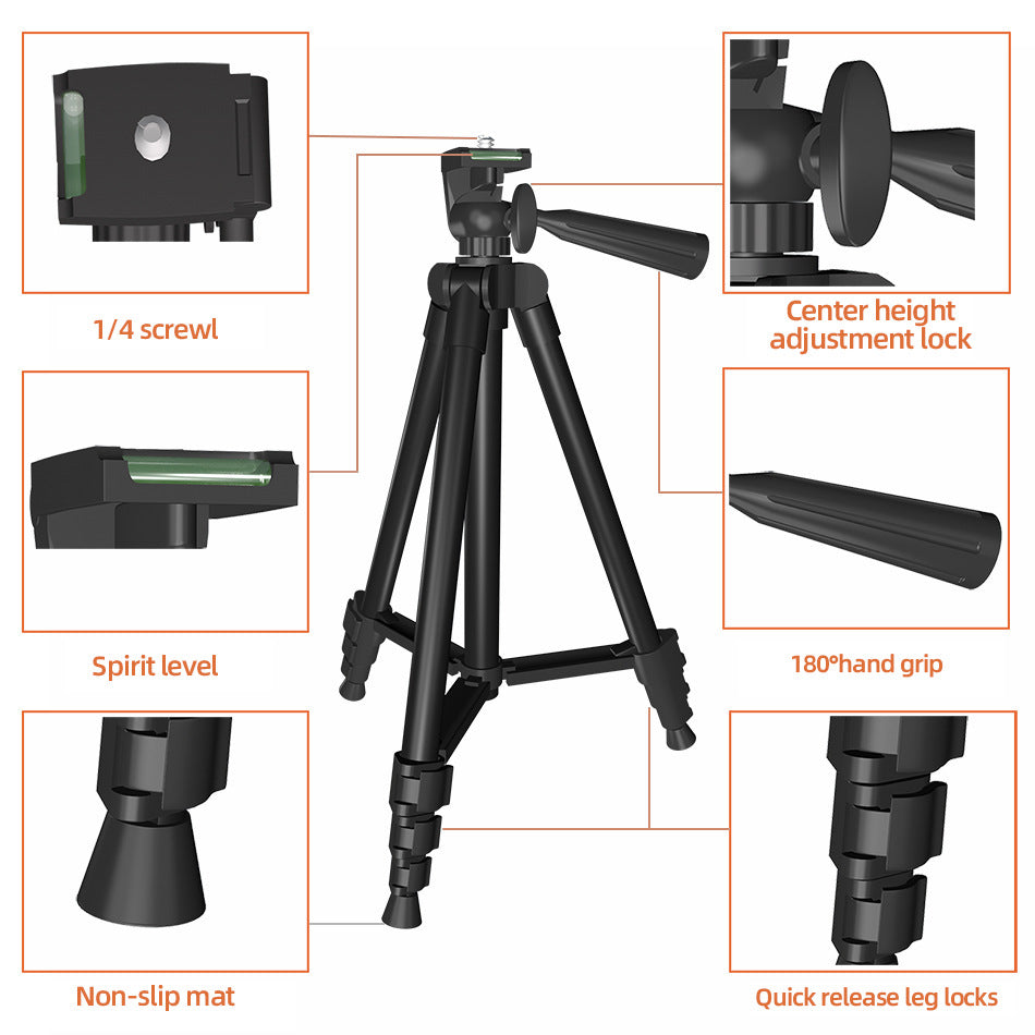 Cross-Border Hot Selling 10inch 12inch Ring Fill Light Photography Live Broadcast Floor Flash Ring Light Set Light