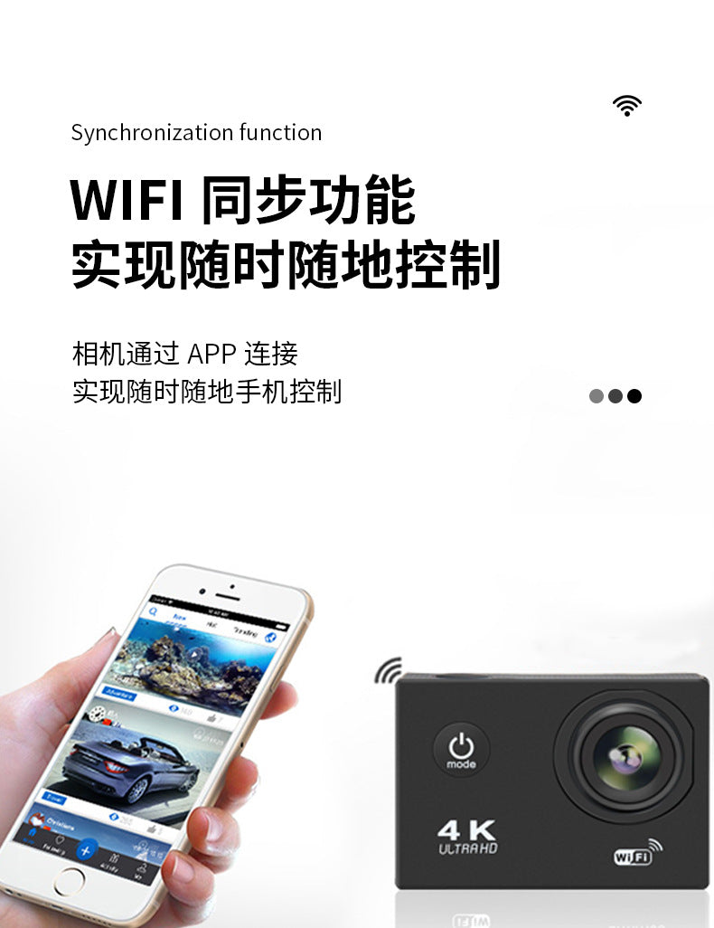 4K sports camera camera wifi diving sports camera DV HD waterproof outdoor underwater camera