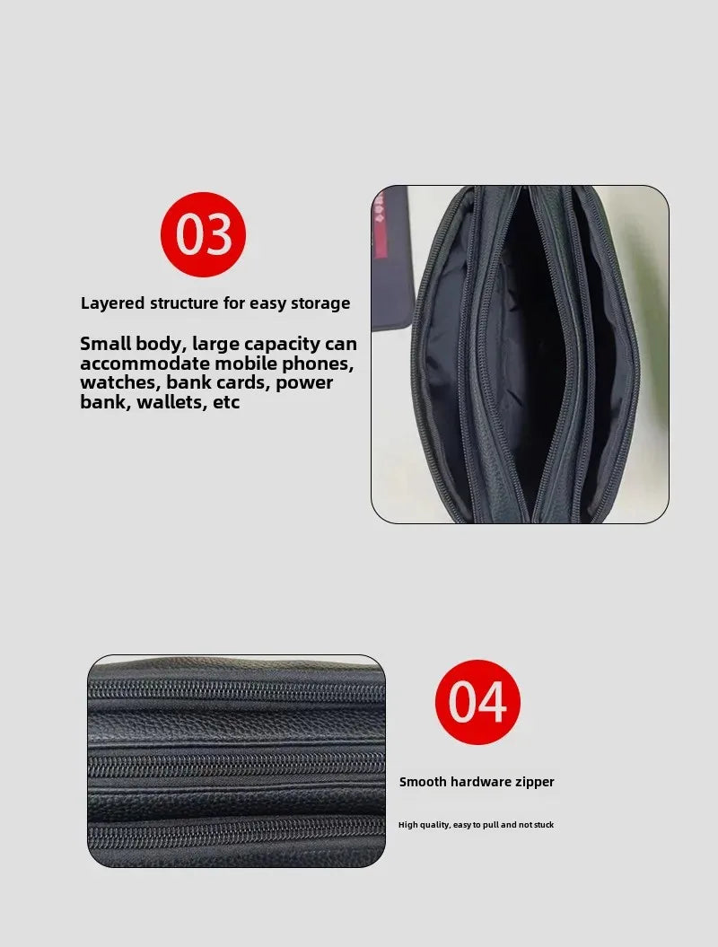 Business Men's Clutch Bag New Multi-function Large Capacity Intelligent Anti-theft Mobile Phone Bag Casual Fingerprint Lock Clutch Bag