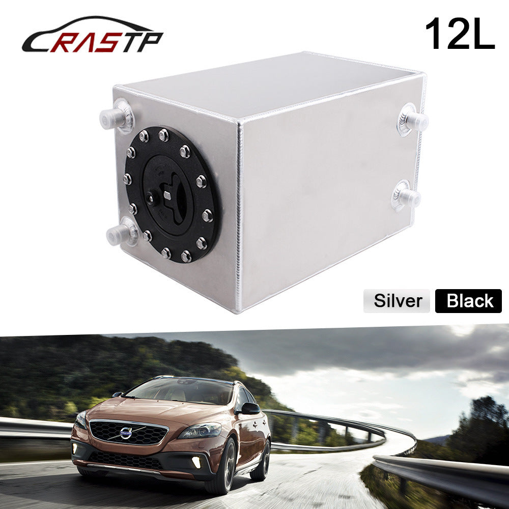 12L3 Three Gallon Secondary Fuel Tank Aluminum Alloy Buffer Tank Mirror Polished Plastic Cover Rectangular Neutral Fuel Tank