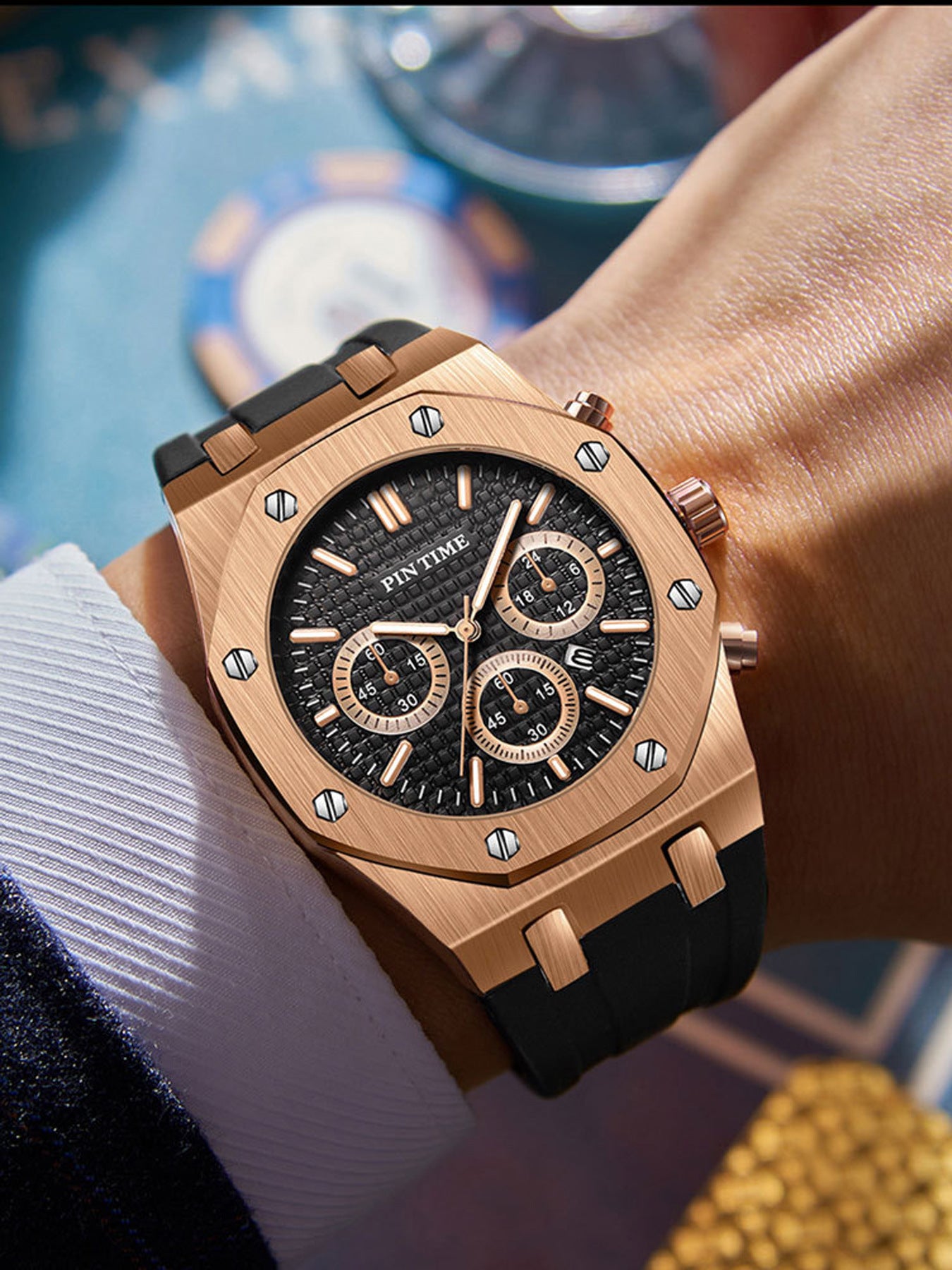 Dropshipping Foreign Trade Watches, Men's Watches, Multi-Functional Sports Waterproof Men's Fashionable Casual Watches