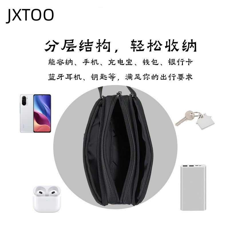 Business Men's Clutch Bag New Multi-function Large Capacity Intelligent Anti-theft Mobile Phone Bag Casual Fingerprint Lock Clutch Bag