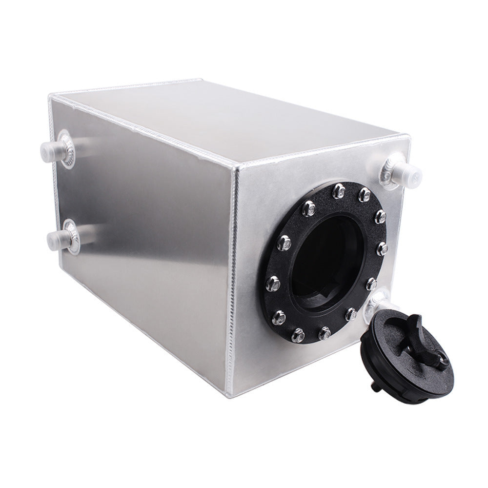 12L3 Three Gallon Secondary Fuel Tank Aluminum Alloy Buffer Tank Mirror Polished Plastic Cover Rectangular Neutral Fuel Tank